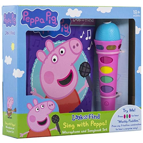 Peppa Pig - Sing with Peppa! Microphone and Look and Find Sound Activity Book Set - PI Kids (Play-A-Song)