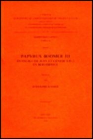 Papyrus Bodmer, III. Evangile de Jean et Genese I-IV, 2 en bohairique. Copt. 26. (Corpus Scriptorum Christianorum Orientalium)