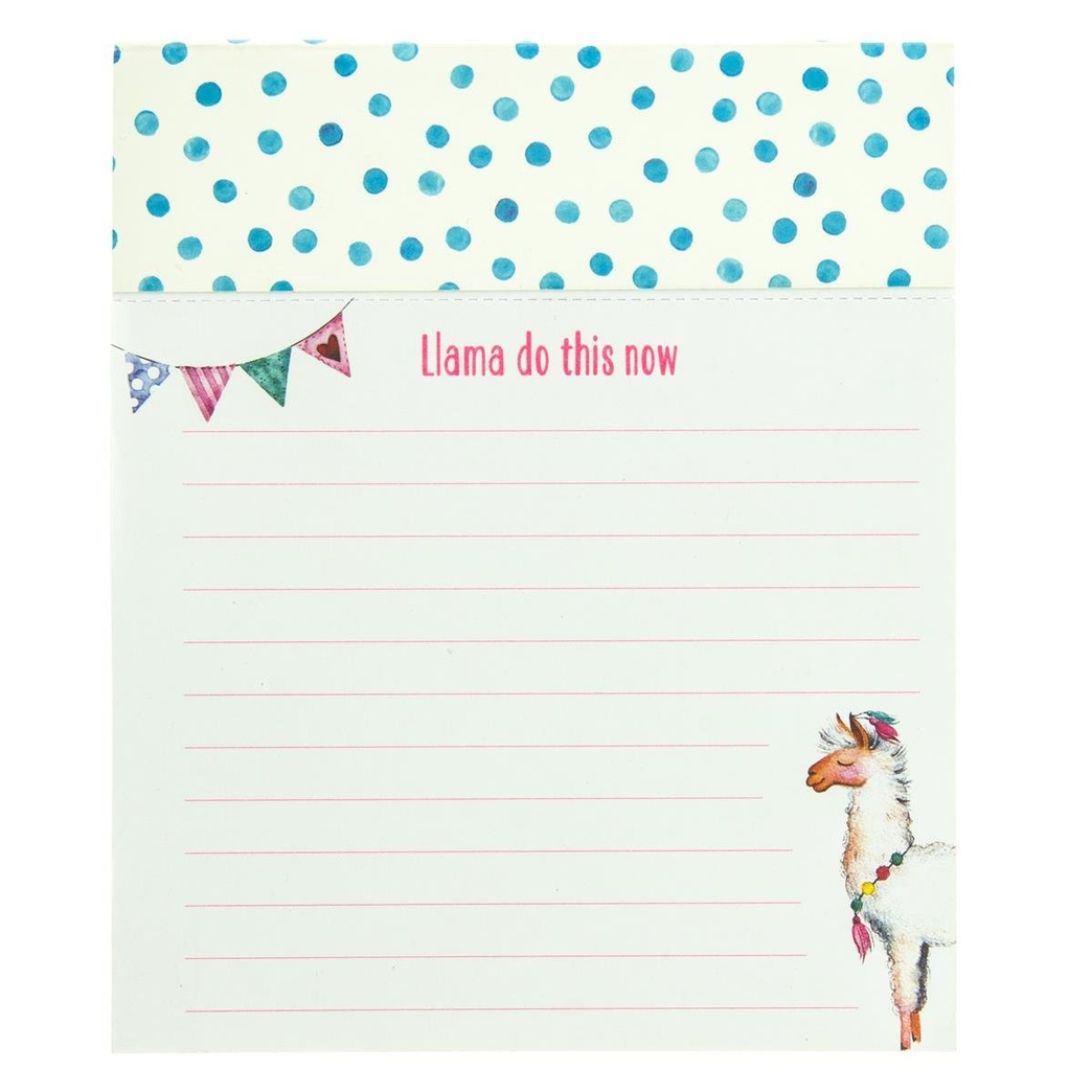 Graphique Llama Love Jotter Notepad, Pad of Paper w/ 250 Perforated Ruled Pages and Fun “Llama Do This Now” Message, Great for Kitchen Counters, Nightstands, Desks, and More, 4.5" x 5.5" x 1"