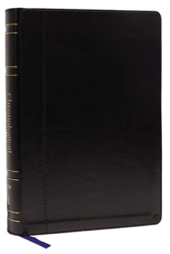 NIV, Chronological Study Bible, Leathersoft, Black, Comfort Print