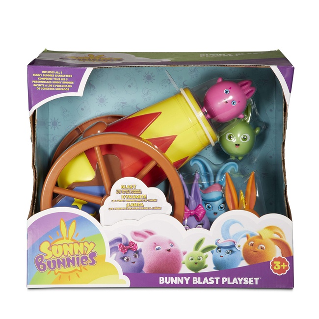 SUNNY BUNNIES Cannon Launching Toy Bunny Plush Big Boo Turbo Iris Hopper  Shiny, toy, Sunny Bunnies
