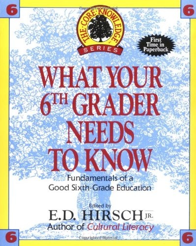 What Your Sixth Grader Needs to Know: Fundamentals of a Good Sixth-Grade Education (Core Knowledge Series : Resource Books for Grades One Through Six,)