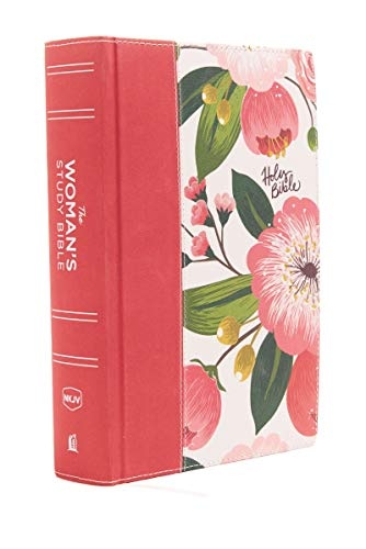 The NKJV, Woman's Study Bible, Cloth over Board, Pink Floral, Red Letter, Full-Color Edition: Receiving God's Truth for Balance, Hope, and Transformation