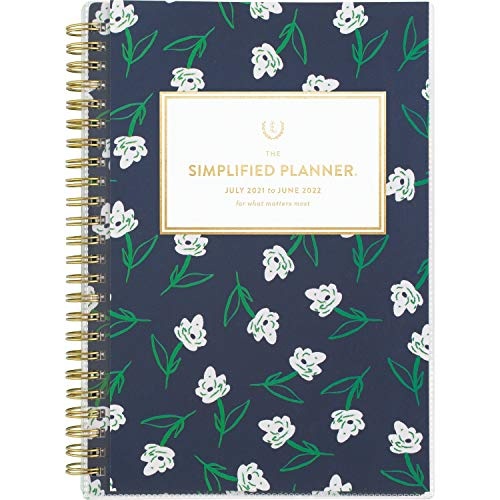 Academic Planner 2021-2022, Simplified by Emily Ley for AT-A-GLANCE Weekly & Monthly Planner, 5-1/2" x 8-1/2", Small, Customizable, for School, Teacher, Student, Dogwood (EL61-201A)