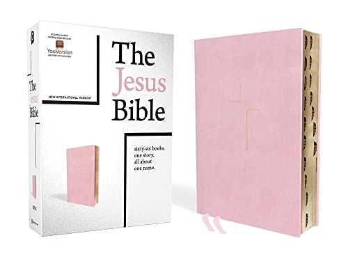 The Jesus Bible, NIV Edition, Leathersoft Over Board, Pink, Indexed, Comfort Print