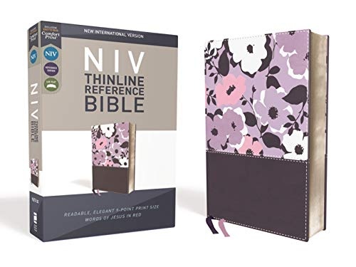 NIV, Thinline Reference Bible, Leathersoft, Purple, Red Letter, Comfort Print