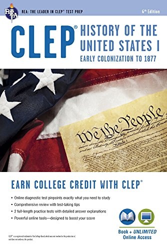 CLEPÂ® History of the U.S. I Book + Online (CLEP Test Preparation)