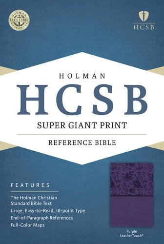 HCSB Super Giant Print Reference Bible, Purple LeatherTouch