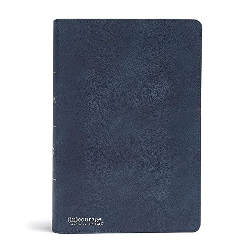 CSB (in)courage Devotional Bible, Navy Genuine Leather, Black Letter, Full-Color Design, Devotionals, Journaling Space, Reading Plans, Easy-to-Read Bible Serif Type