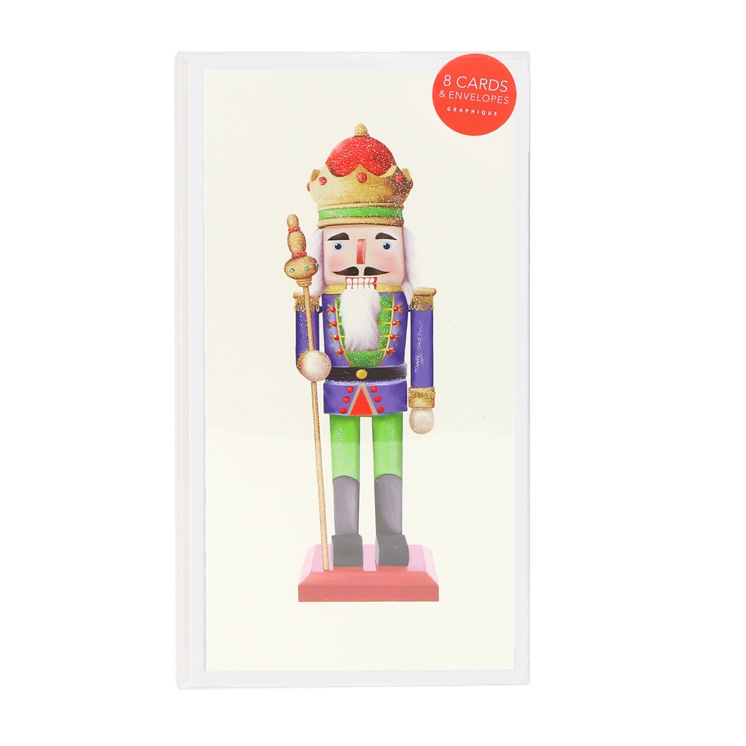 Graphique Nutcracker Holiday Greeting Card, Includes 8 Cards and 8 Envelopes, Christmas Card Pack