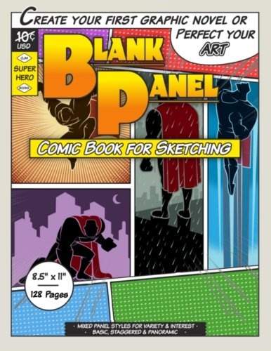 Blank Panel Comic Book for Sketching