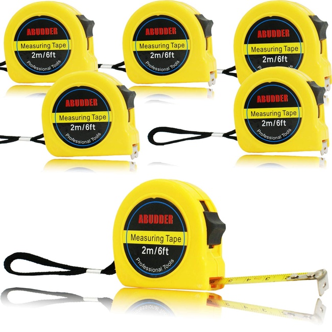 6 Pack Small Tape Measures Retractable,Metric Measuring Tape Retractable  with Inches and Centimeters,Measurement Tape 6 FT 