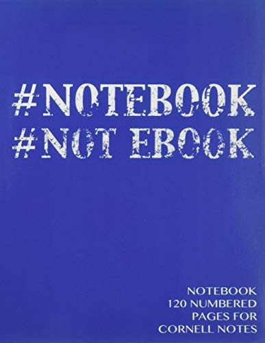 Notebook 120 numbered pages for Cornell Notes: Notebook for Cornell notes with blue cover - 8.5"x11" ideal for studying, includes guide to effective studying and learning