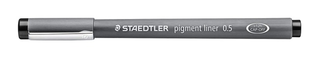 Staedtler Pigment Liner, Fineliner Pen For Drawing, Drafting, Journaling, .5mm, Black, 308 05-9