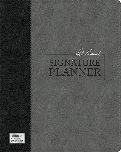 John C. Maxwell Signature Planner (Gray/Black LeatherLuxeÂ®)