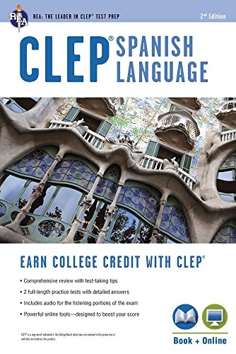CLEPÂ® Spanish Language Book + Online (CLEP Test Preparation) (English and Spanish Edition)