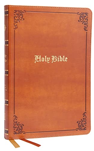 KJV, Thinline Bible, Large Print, Vintage Series, Leathersoft, Tan, Red Letter, Comfort Print: Holy Bible, King James Version