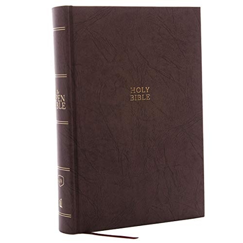 The KJV, Open Bible, Hardcover, Brown, Red Letter, Comfort Print: Complete Reference System