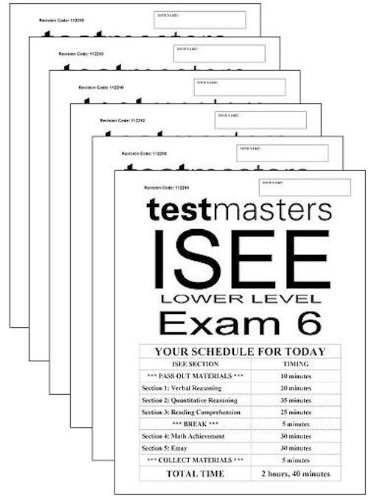 Test Masters - ISEE Lower Level Exam Pack