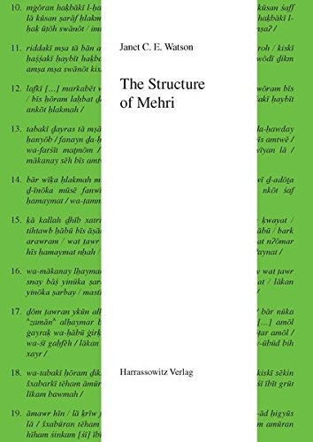 The Structure of Mehri (Semitica Viva)