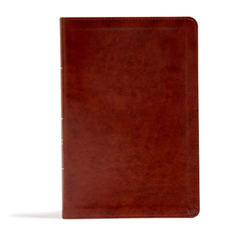 CSB Large Print Ultrathin Reference Bible, British Tan LeatherTouch, Black Letter Edition