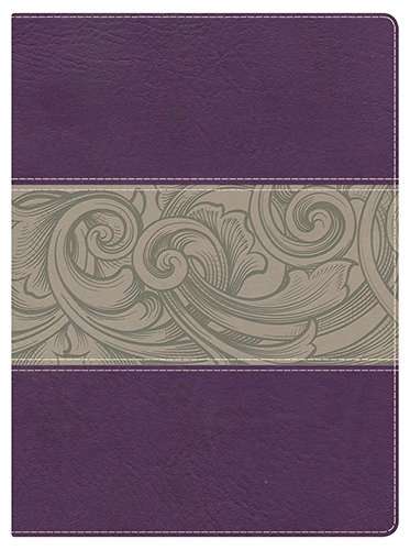 Holman Study Bible: NKJV Edition, Eggplant/Tan LeatherTouch