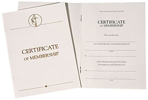 United Methodist Certificates of Membership Without Service (Pkg of 3)