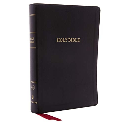 KJV Holy Bible: Giant Print Center-Column Reference Bible, Deluxe Black Leathersoft, Red Letter, Comfort Print: King James Version