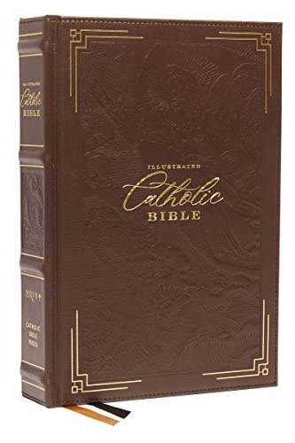 NRSVCE, Illustrated Catholic Bible, Leather Over Board, Comfort Print