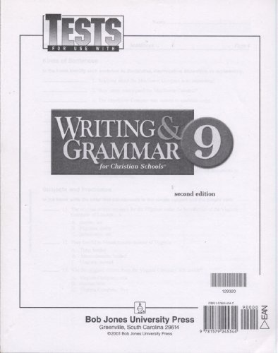 Writing And Grammar 9 Test Pack