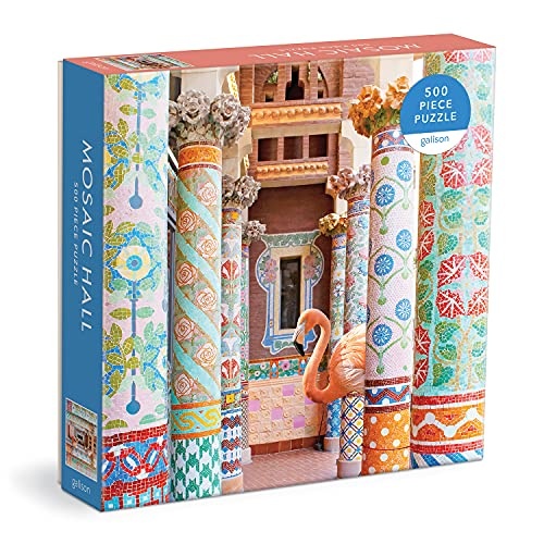 Mosaic Hall 500 Piece Puzzle from Galison - 500 Piece Puzzle for Adults, Beautiful Illustrations of UNESCO World Heritage Site, Thick and Sturdy Pieces, Idea