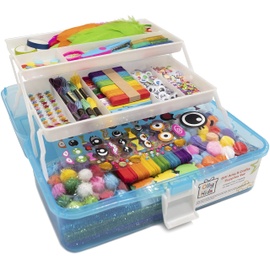 Olly Kids Craft Kits Library in a Plastic Craft Box Organizer- Craft and  Art Supplies for Kids Ages 4 5 6 7 8 9 10 &12 Year Old Girls & Boys