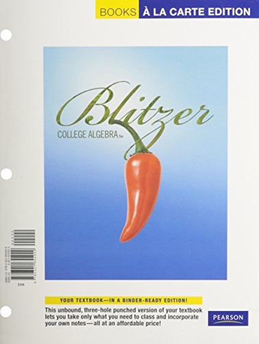 College Algebra, Books a la Carte Edition (5th Edition)