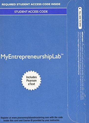 MyLab Entrepreneurship with Pearson eText -- Access Card -- for Entrepreneurship: Starting and Operating A Small Business