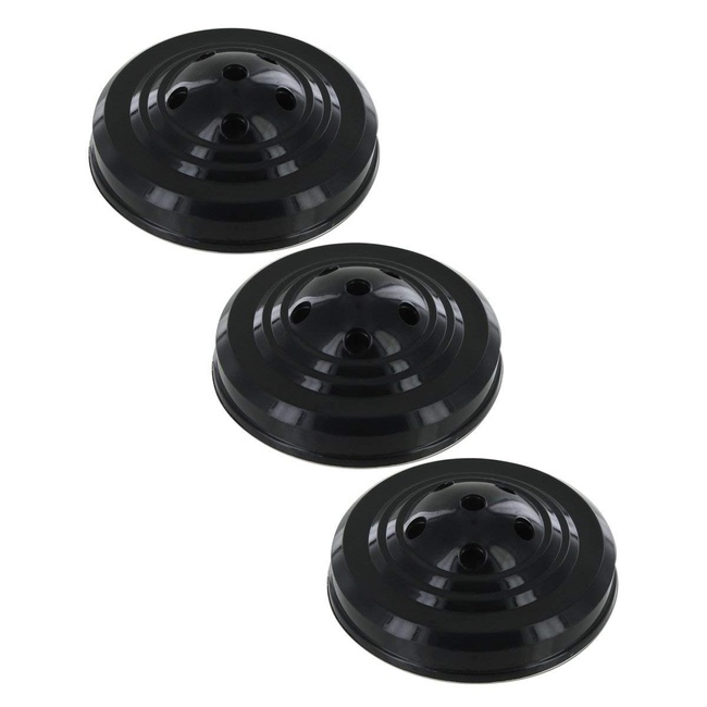 Weighted 6 Hole Flag Base for 4in x 6in Stick Flags - Black (3 PK)