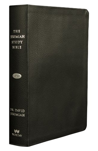 The Jeremiah Study Bible, NKJV: Black Genuine Leather w/thumb index: What It Says. What It Means. What It Means For You.