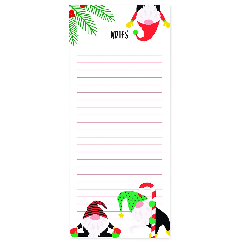 Graphique Holiday Magnetic Notepad - Gnomies - Fun Decorative To-Do List - Perfect Holiday Gifts - 100 Tear off Sheets (4" x 9.25" x .5")