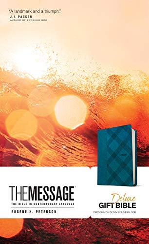 The Message Deluxe Gift Bible (Leather-Look, Crosshatch Denim): The Bible in Contemporary Language