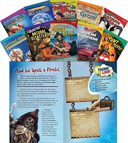 Teacher Created Materials - TIME For Kids Informational Text: Set 1 - 10 Book Set - Grade 5 - Guided Reading Level T - V