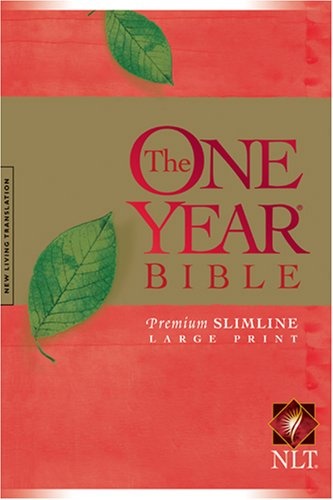 One Year Premium Slimline Bible-NLT-Large Print 10th Anniversary