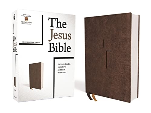 The Jesus Bible, NIV Edition, Leathersoft, Brown, Indexed, Comfort Print