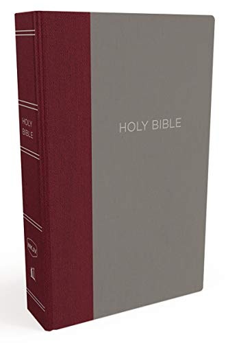 NKJV, Thinline Bible, Cloth over Board, Burgundy/Gray, Red Letter, Comfort Print: Holy Bible, New King James Version