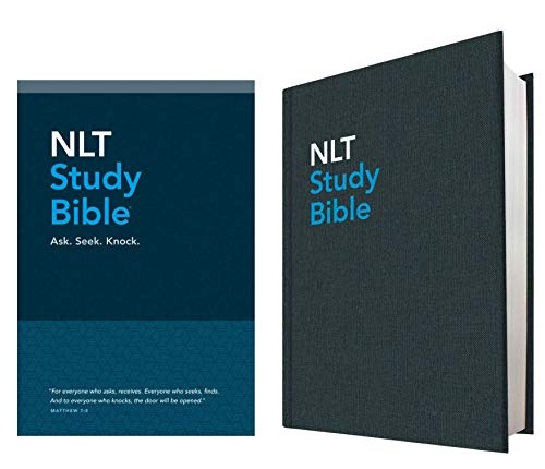 NLT Study Bible (Red Letter, Hardcover Cloth, Blue)