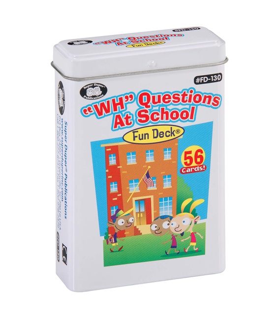 Super Duper Publications | WH Questions at School Fun Deck Flash Cards | Who, What, Where, When, and Why Questions | Educational Learning Resource for Children