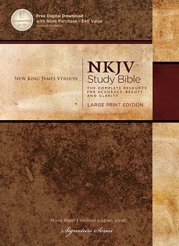 NKJV Study Bible, Large Print, Hardcover: Large Print Edition