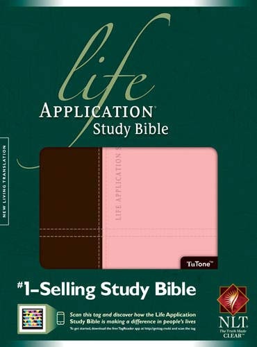 NLT Life Application Study Bible, Second Edition, TuTone (Red Letter, LeatherLike, Dark Brown/Pink)