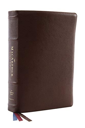 NKJV, MacArthur Study Bible, 2nd Edition, Premium Goatskin Leather, Brown, Premier Collection, Comfort Print: Unleashing God's Truth One Verse at a Time