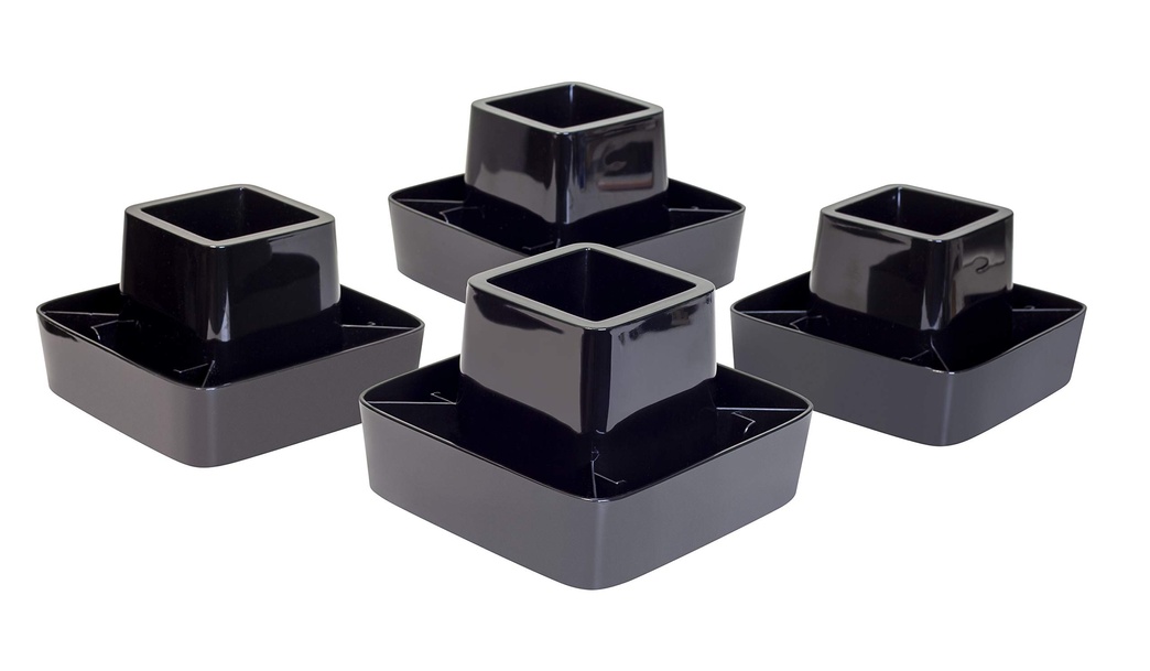 Storex Modern Gloss Spinning Organizer, 6.2 x 4 x 6.2 Inches, Black, Case of 4 (00152E04C)
