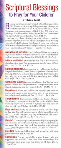Scriptural Blessings to Pray for Your Children 50-pack (Prayer Cards)