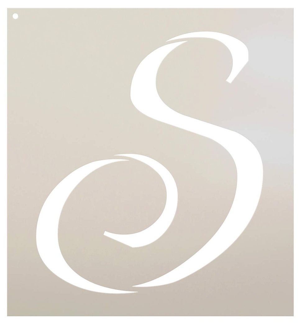 Graceful Monogram Stencil - S - STCL1919 - by StudioR12 (8")
